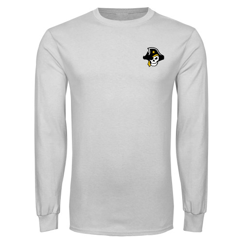  White Long Sleeve T Shirt - Primary Logo