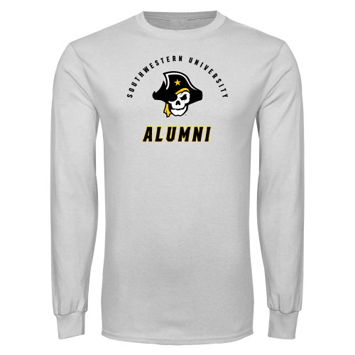  White Long Sleeve T Shirt - SU Alumni