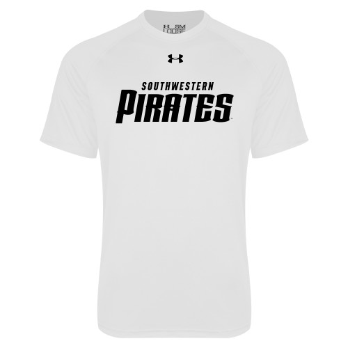  Under Armour White Tech Tee - Wordmark