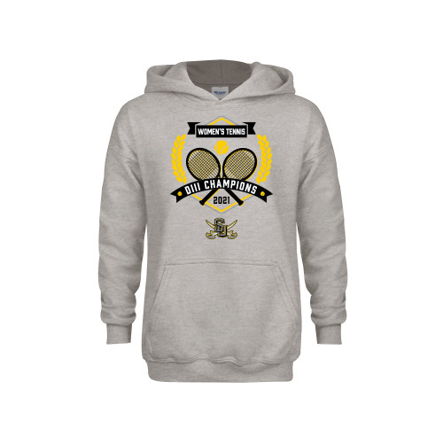  Youth Grey Fleece Hood - Southwestern Womens Tennis Champs
