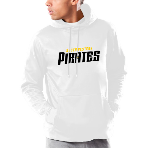  Under Armour White Armour Fleece Hoodie - Wordmark