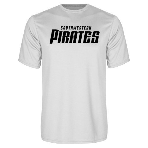  White Performance Tee - Wordmark