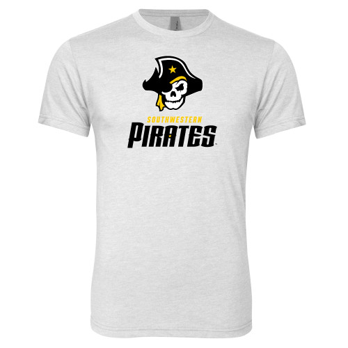  Next Level Heather White Triblend Tee - Primary Logo Lockup