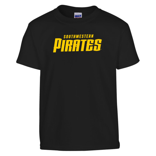  Youth Black T Shirt - Wordmark