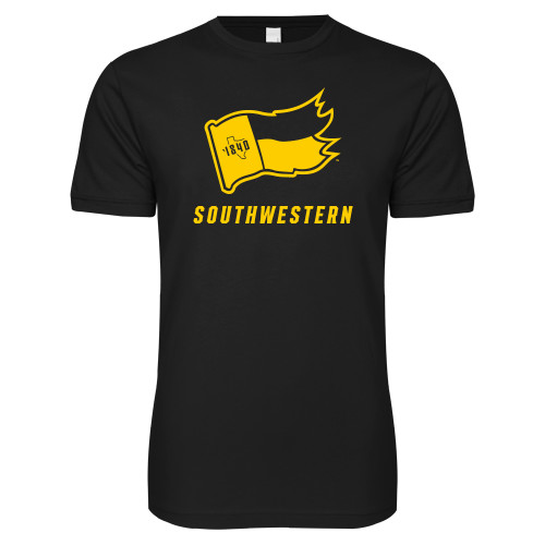  Next Level Black SoftStyle T Shirt - Secondary Logo with Southwestern