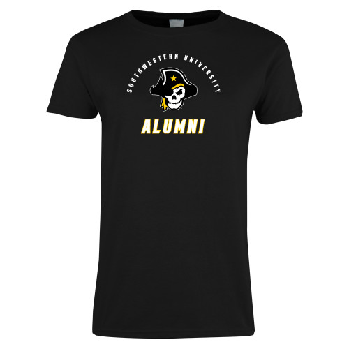  Womens Black Short Sleeve Tee - SU Alumni