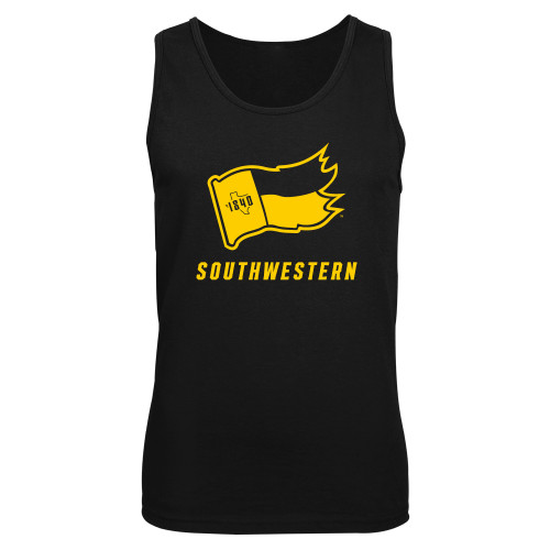  Black Tank Top - Secondary Logo with Southwestern