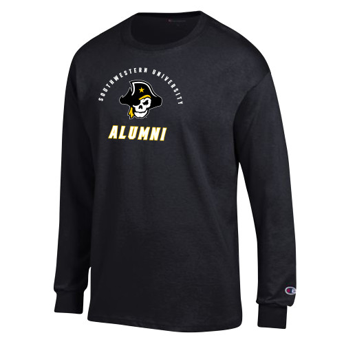  Champion Black Long Sleeve T Shirt - SU Alumni