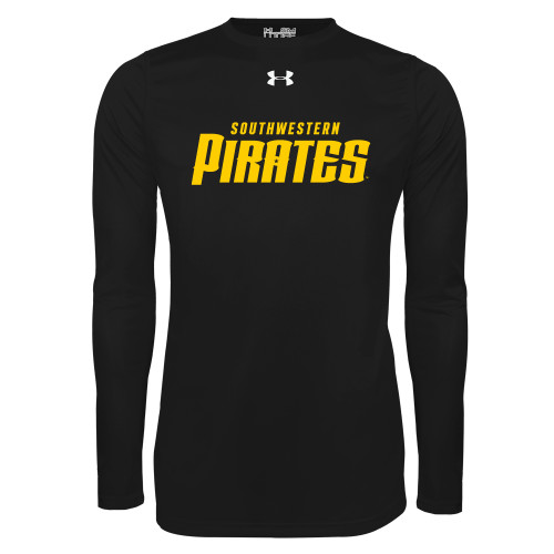  Under Armour Black Long Sleeve Tech Tee - Wordmark