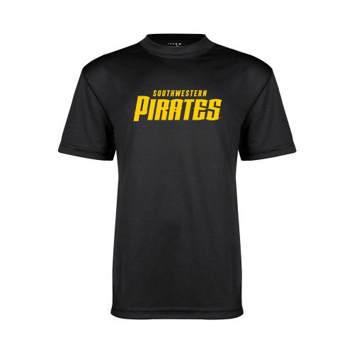  Youth Performance Black Tee - Wordmark