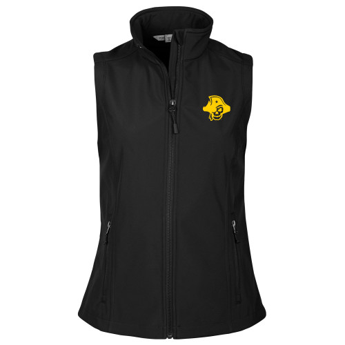  Womens Black Core Softshell Vest - Primary Logo