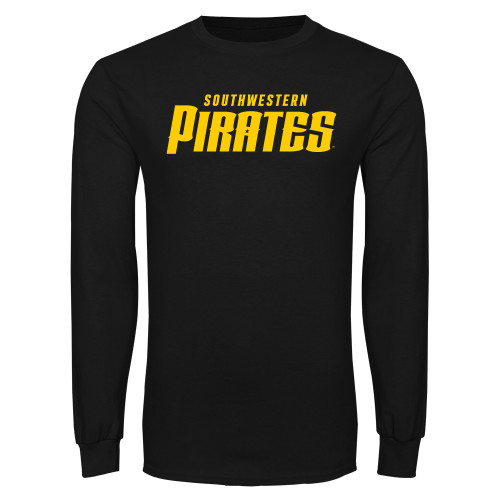  Black Long Sleeve T Shirt - Wordmark