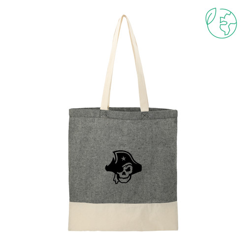  Split Recycled Black Cotton Twill Convention Tote - Primary Logo