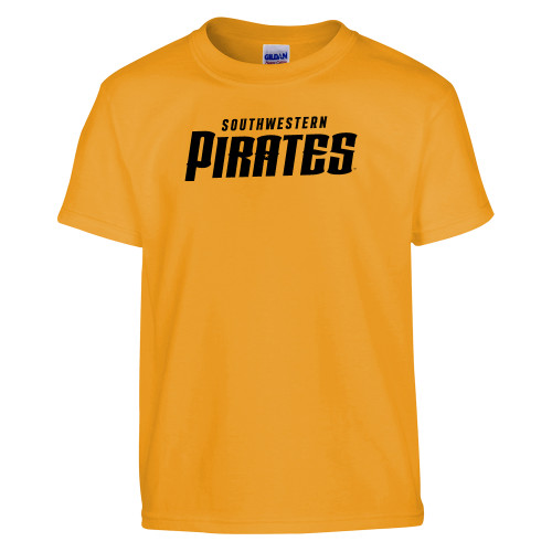  Youth Gold T Shirt - Wordmark
