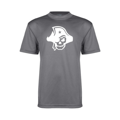  Youth Performance Grey Concrete Tee - Primary Logo