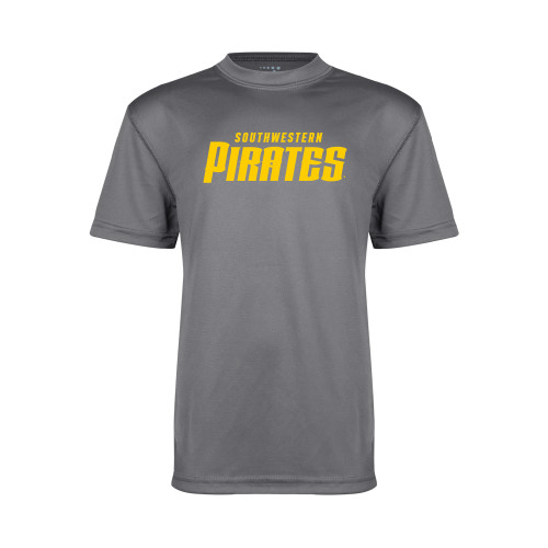  Youth Performance Grey Concrete Tee - Wordmark