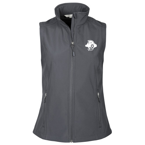  Womens Charcoal Core Softshell Vest - Primary Logo
