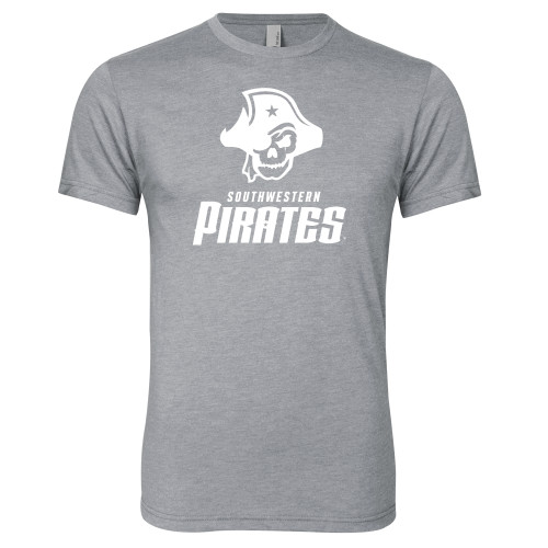  Next Level Heather Grey Triblend Tee - Primary Logo Lockup