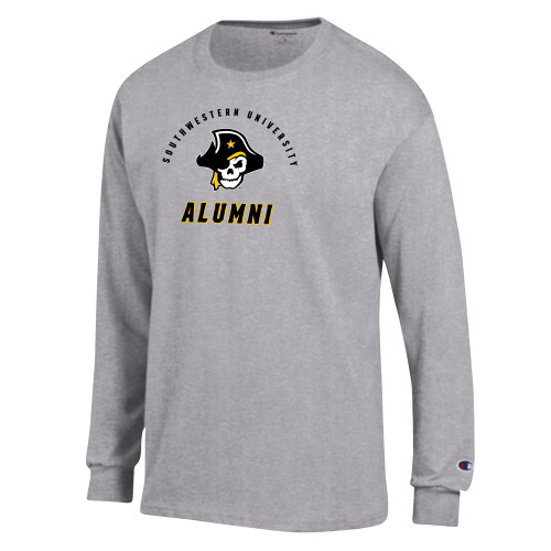  Champion Oxford Grey Long Sleeve T Shirt - SU Alumni