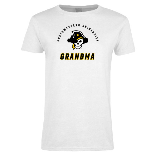  Womens White Short Sleeve Tee - SU Grandma