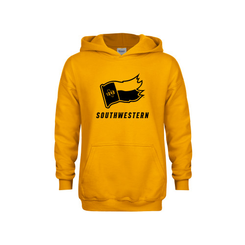  Youth Gold Fleece Hoodie - Secondary Logo with Southwestern