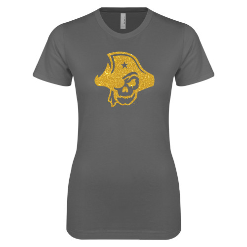  Next Level Womens Charcoal Boyfriend Tee - T - Gold