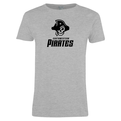  Womens Grey Short Sleeve Tee - Primary Logo Lockup