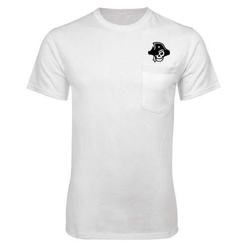  White T-Shirt w/Pocket - Primary Logo