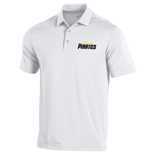  Under Armour White Performance Polo - Wordmark