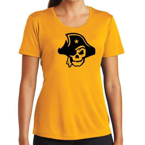  Womens Gold Performance Short Sleeve Tee - Primary Logo