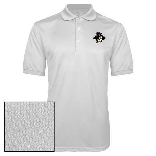  White Dry Mesh Polo - Primary Logo