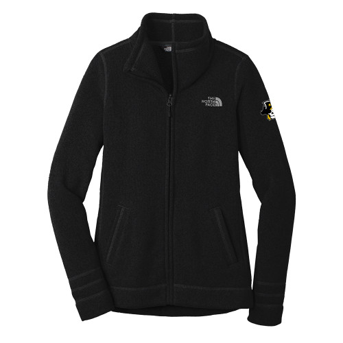  The North Face Womens Black Heather Fleece Jacket - Primary Logo