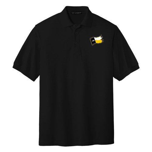  Black Silk Touch Polo - Secondary Logo