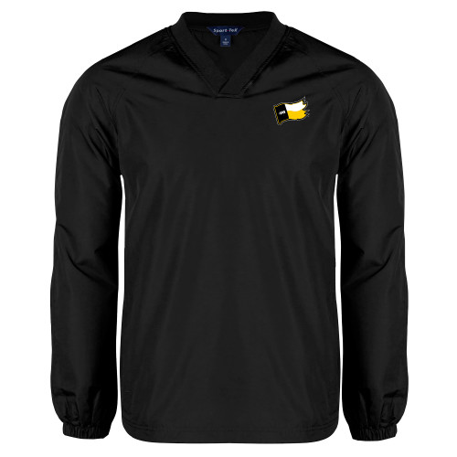 Black V Neck Raglan Windshirt - Secondary Logo