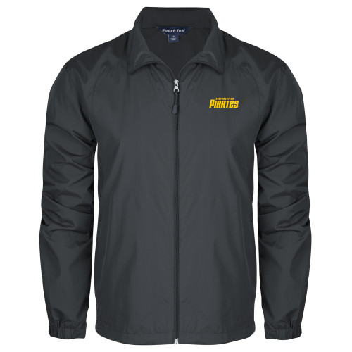  Charcoal Full Zip Wind Jacket - Wordmark