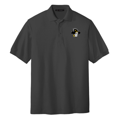  Charcoal Silk Touch Polo - Primary Logo