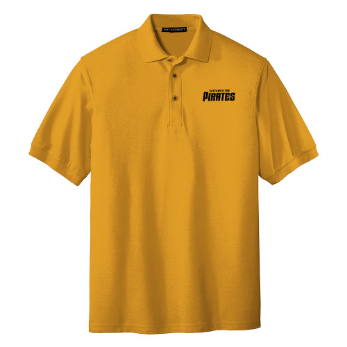  Gold Silk Touch Polo - Wordmark