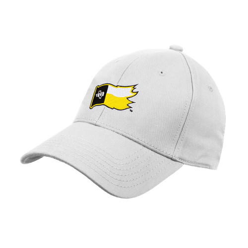  White Structured Adjustable Pro Style Hat - Secondary Logo