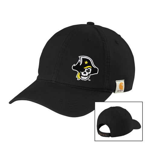  Carhartt Black Cotton Adjustable Canvas Hat - Primary Logo