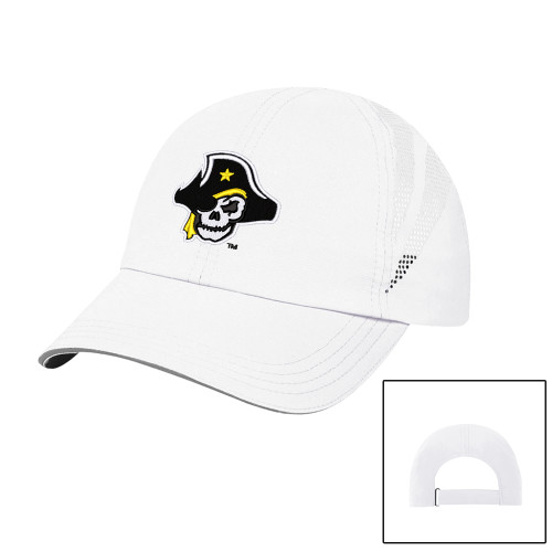  Womens White Performance Cap - Primary Logo