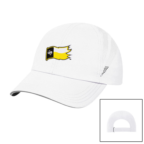  Womens White Performance Cap - Secondary Logo