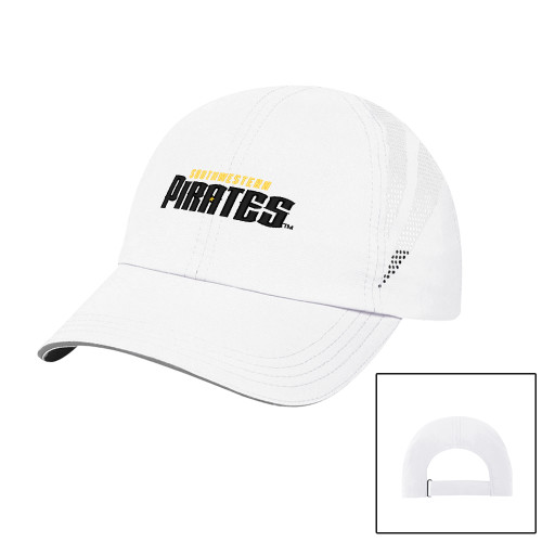 Womens White Performance Cap - Wordmark