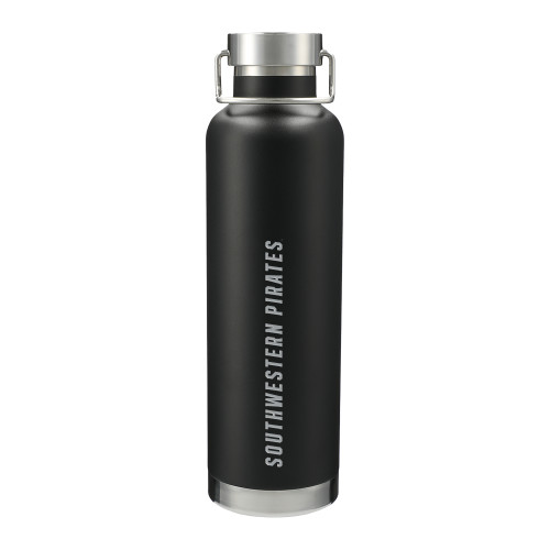  Thor Copper Vacuum Insulated Black Bottle 32oz - Flat Wordmark Engraved