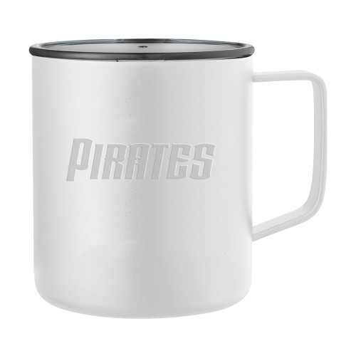  Rover Camp Vacuum Insulated White Mug 14oz - Pirates Wordmark Engraved