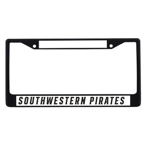  Metal License Plate Frame in Black - Flat Wordmark