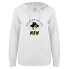 Thumbnail image for  ENZA Womens White V Notch Raw Edge Fleece Hoodie