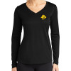 Thumbnail image for  Womens Black Performance Long Sleeve V Neck Shirt