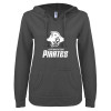 Thumbnail image for  ENZA Womens Dark Heather V Notch Raw Edge Fleece Hoodie