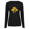 Thumbnail image for  Womens Black Long Sleeve V Neck Tee 