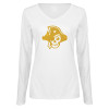 Thumbnail image for  Womens White Long Sleeve V Neck Tee